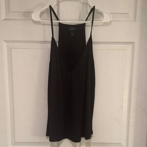 Daytrip Black Camisole with Lace Detail